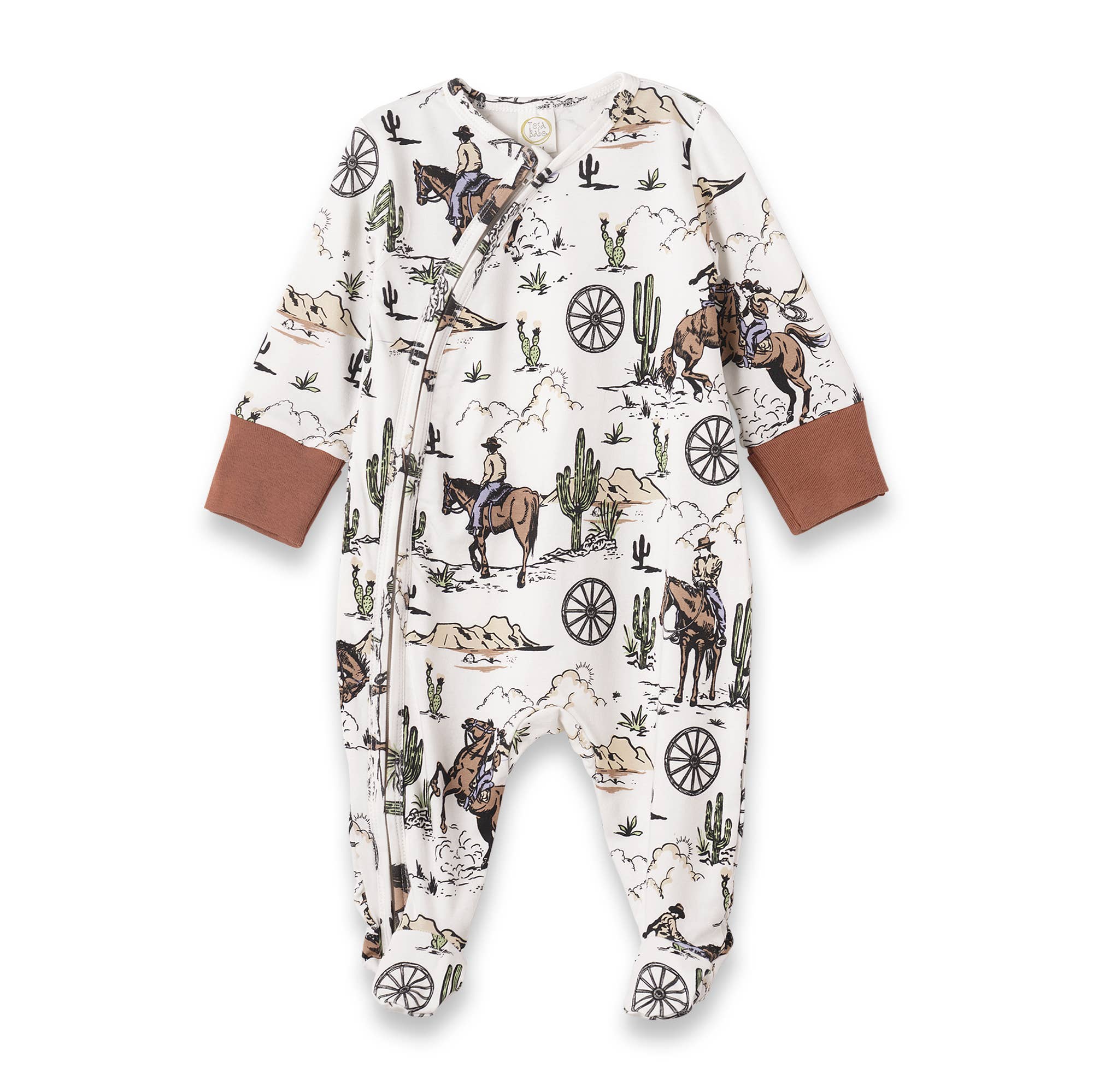 Baby Boy's On The Range Bamboo Zipper Romper: 9-12M