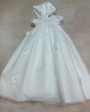 Load image into Gallery viewer, Angelica diamond white christening Gown &amp; matching bonnet (Copy)