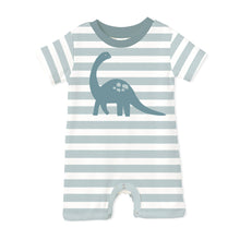 Load image into Gallery viewer, Baby Boy's Dino Isle Cotton Shortie Romper: 6-9M