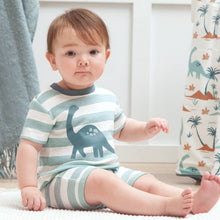 Load image into Gallery viewer, Baby Boy's Dino Isle Cotton Shortie Romper: 9-12M