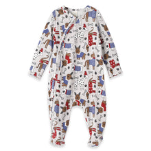 Load image into Gallery viewer, Baby Boy's Puppy Love Bamboo Zipper Romper: 9-12M