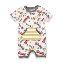 Load image into Gallery viewer, Baby Boy's Speed Racer Bamboo Shortie Romper: 0-3M