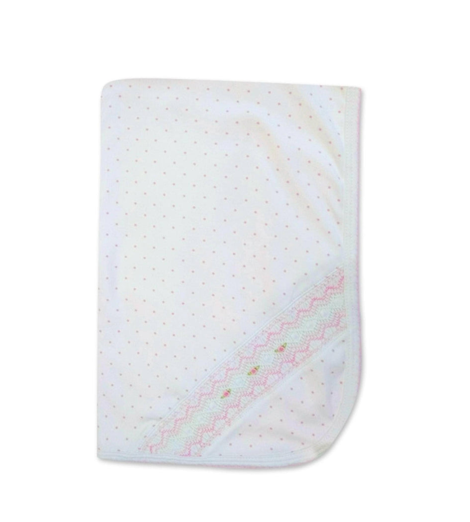Baby Threads - Baby Girl's Pink Dot Flower Blanket