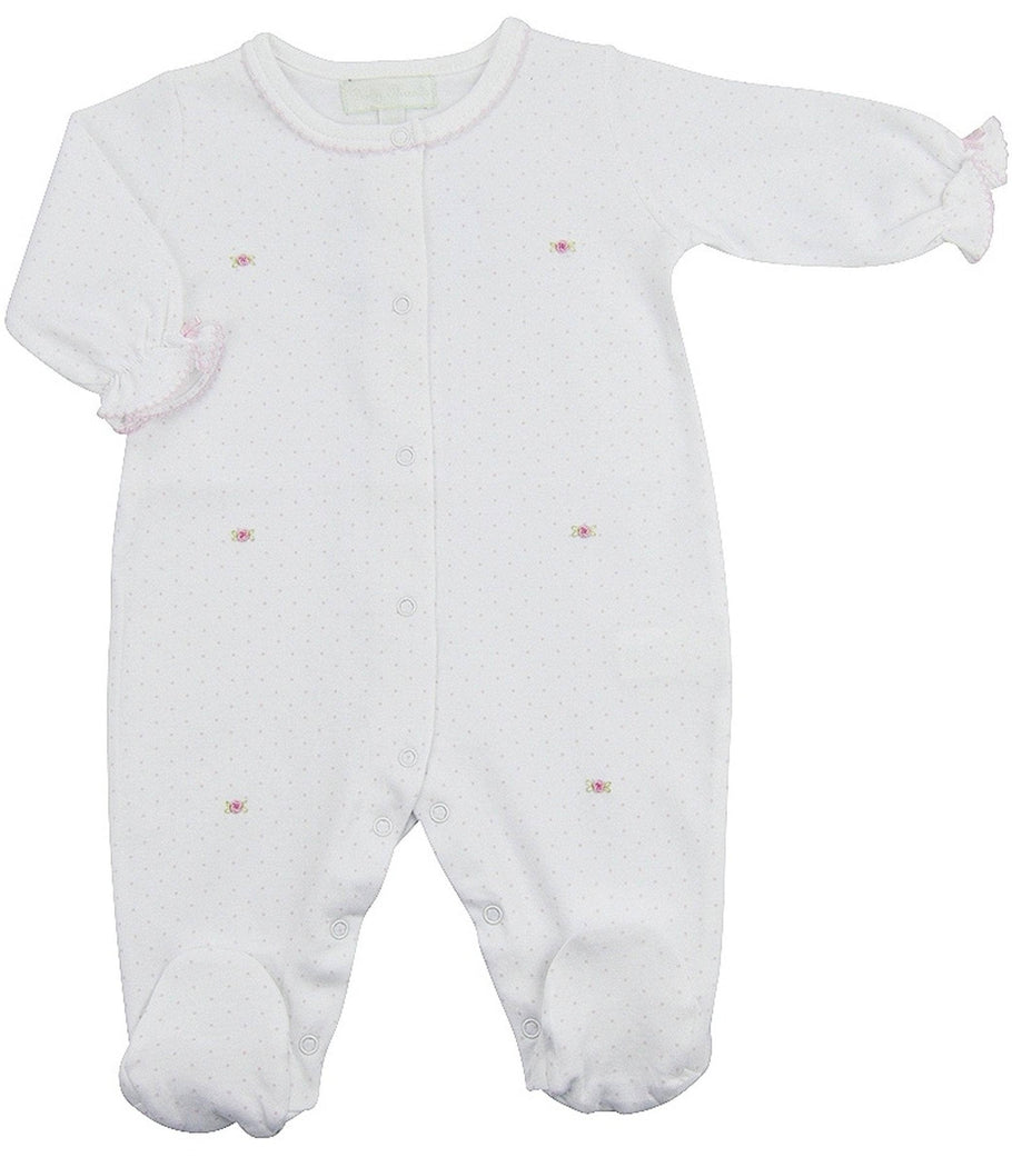Baby Threads - Peggy Pima Cotton Baby Girl Footie: 3M