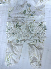 Load image into Gallery viewer, Baby in Styles - Newborn eucalyptus ruffle footie and headband set 