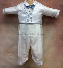 Load image into Gallery viewer, Blue Gerry_SK_LP_LS by Piccolo Bacio Christening / Baptism Romper