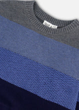 Load image into Gallery viewer, Boys Colorblock Sweater Blue Gradient size 6