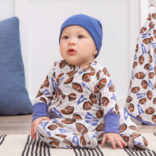 Load image into Gallery viewer, Boy's Go Team Bamboo Zipper Romper: 12-18M