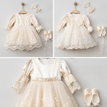 Load image into Gallery viewer, Butterfly Girl Special Day Lace Baptism Dress 4 pcs Set: Style3 / 3-6M