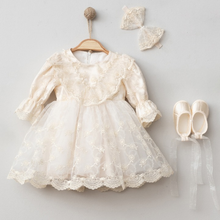 Load image into Gallery viewer, Butterfly Girl Special Day Lace Baptism Dress 4 pcs Set: Style3 / 3-6M