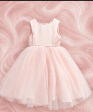 Load image into Gallery viewer, 070064T-2 Girls Ceremonial Ballerina Length Dress Ivory / Peach