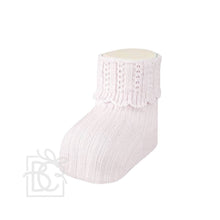 Load image into Gallery viewer, Carlomagno - Newborn Folded Cuff Socks: Natural