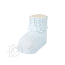 Load image into Gallery viewer, Carlomagno - Newborn Folded Cuff Socks: Natural