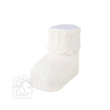 Load image into Gallery viewer, Carlomagno - Newborn Folded Cuff Socks: Natural