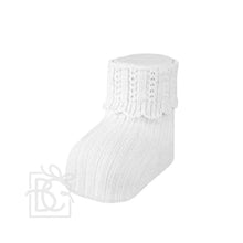 Load image into Gallery viewer, Carlomagno - Newborn Folded Cuff Socks: White