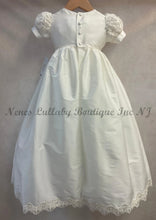 Load image into Gallery viewer, Carmela by Piccilo Bacio Girls Diamond White Silk Christening / Baptism Gown
