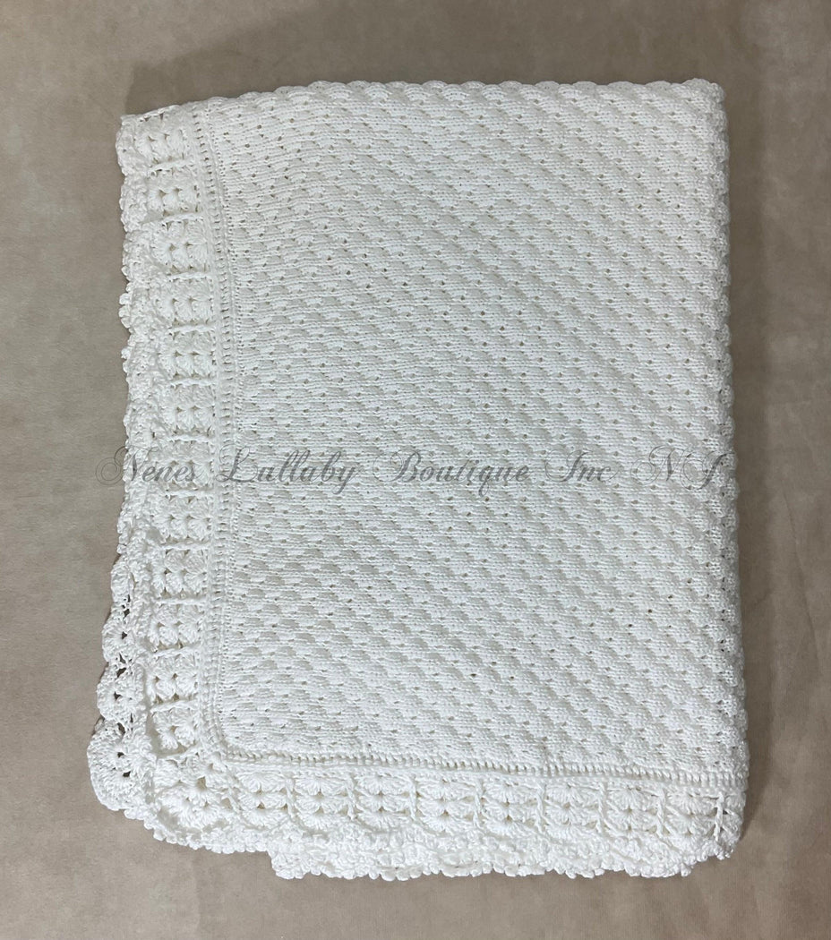 Charlotte Pima cotton blanket light cream