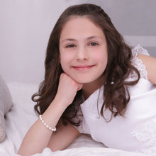 Load image into Gallery viewer, Cherished Moments - Kid's Sterling Silver White Pearl Baby or Child's Bracelet: Small 0-12m