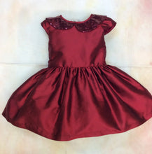 Load image into Gallery viewer, Christmas Holiday Dress with sequence Collar BCIC3351RD Girl