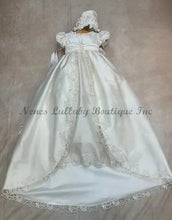 Load image into Gallery viewer, Colleen 2024 all 100% White Silk Christening / Baptism Gown by Piccolo Bacio