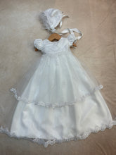 Load image into Gallery viewer, Fabiola  Girls  White Tulle/Lace Christening Gown / Baptism Gown by Piccolo Bacio