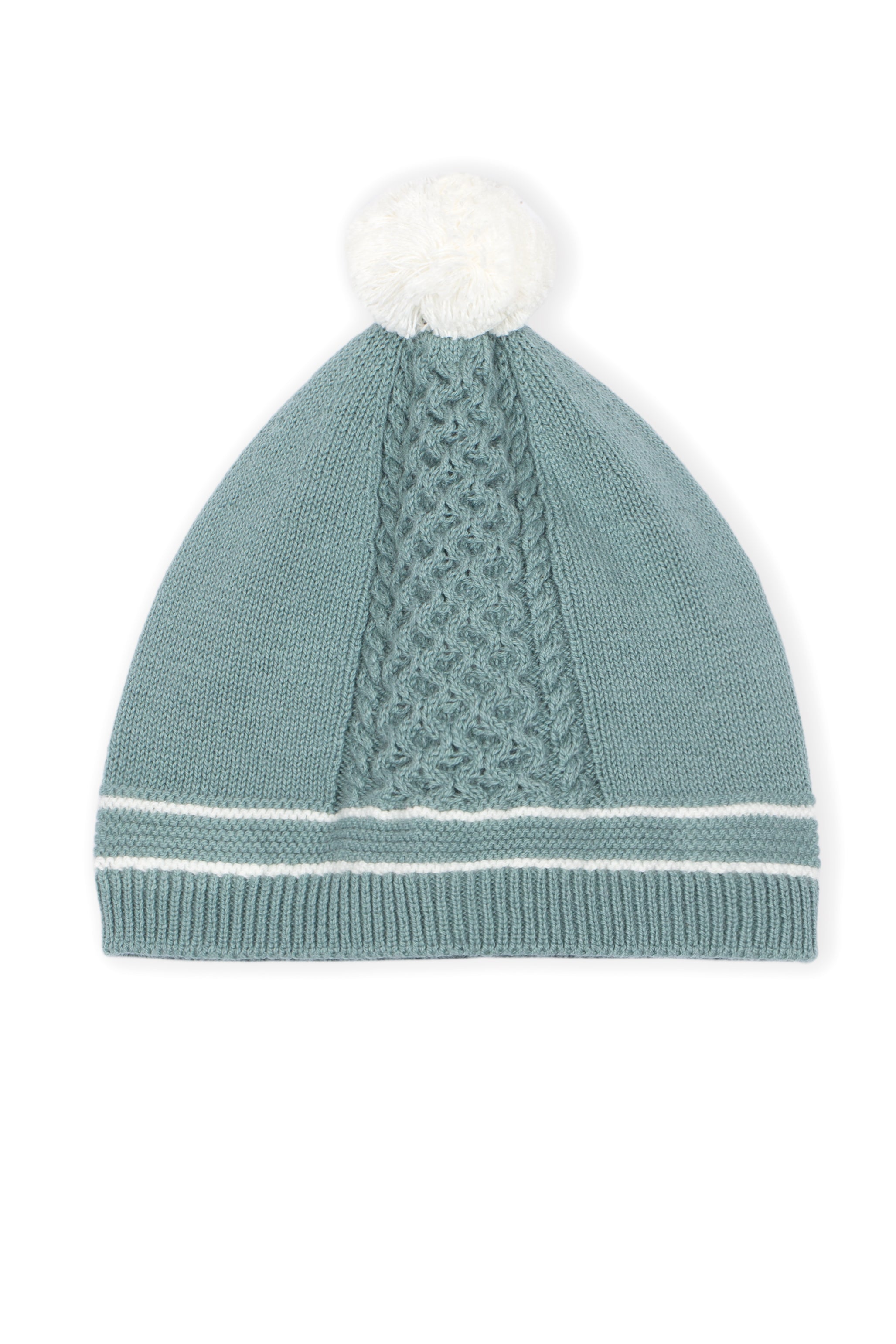 DK172 Sweater knit hat Light Green
