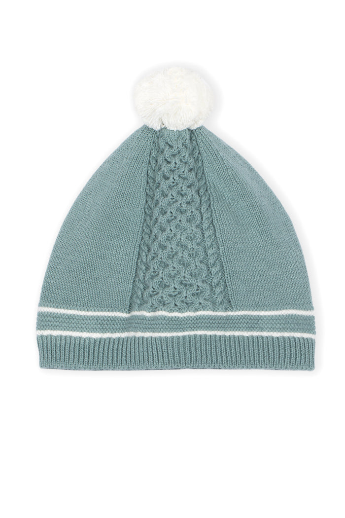 DK172 Sweater knit hat Light Green