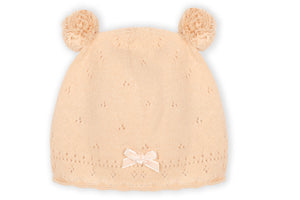 DK244 Sweater knit hat Salmon