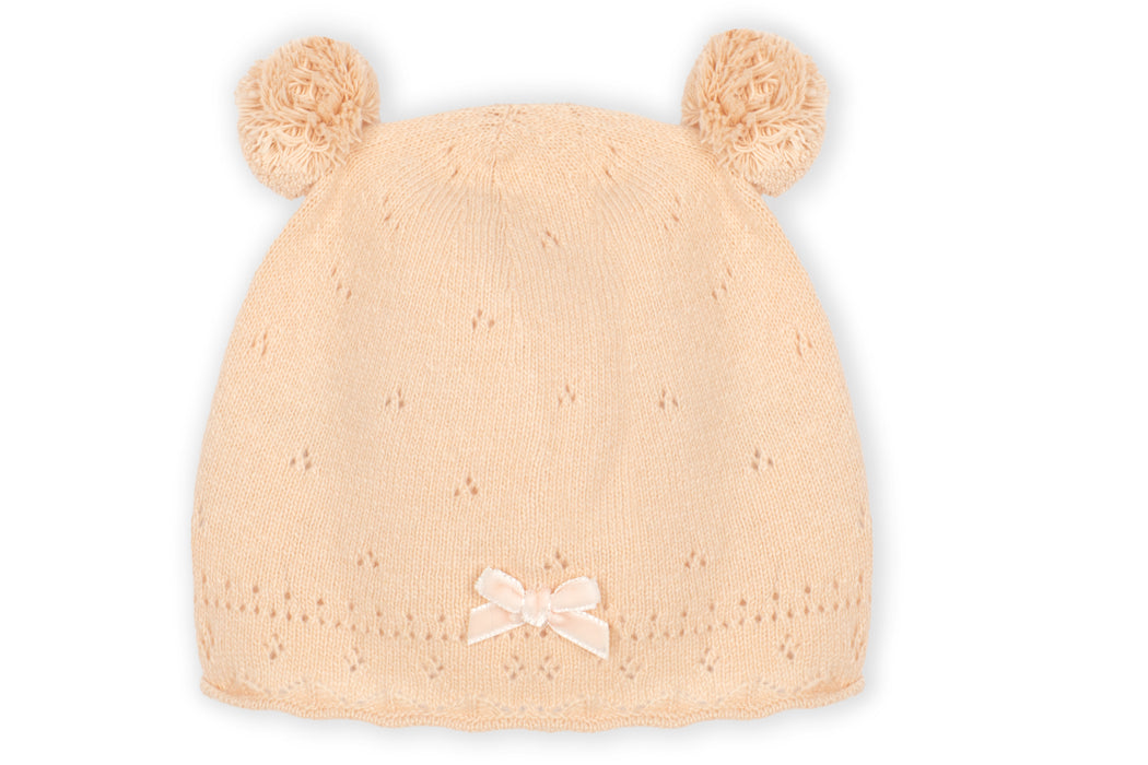DK244 Sweater knit hat Salmon
