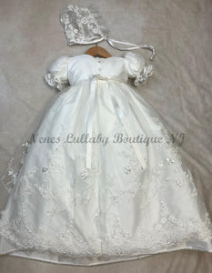 Daniella Baptism Gown full back view