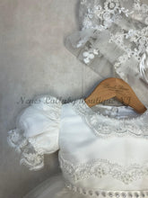 Load image into Gallery viewer, Daniella Baptism silk &amp; lace gown