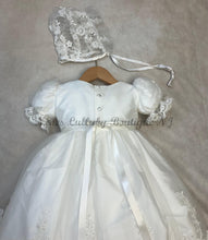 Load image into Gallery viewer, Daniella all silk &amp; lace baptism gown back view