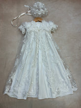 Load image into Gallery viewer, Nancy Girls White Lace Christening Gown / Baptism Gown by Piccolo Bacio