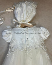 Load image into Gallery viewer, Fabiola Girls Diamond White Tulle/Lace Christening Gown / Baptism Gown by Piccolo Bacio
