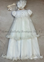 Load image into Gallery viewer, Fabiola Girls Diamond White Tulle/Lace Christening Gown / Baptism Gown by Piccolo Bacio