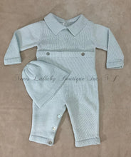 Load image into Gallery viewer, George Manta Ligh cream 100 % Cotton Knit Blanket hand Crochet edge (Copy)