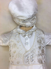 Load image into Gallery viewer, Gianni Boys silk &amp; silk brocade christening / Baptism outfit by Piccolo Bacio Christening made in the USA