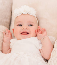 Load image into Gallery viewer, Girls Silver Baby Cross Bracelet Baptism &amp; Communion Gift: Small 0-12m