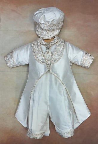 Alejandro Baptism Designer Suit by Piccolo Bacio Christening Couture Made in the USA