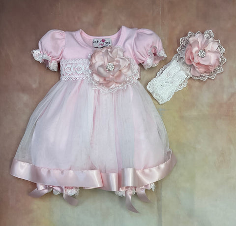 Angel Pink baby Girl Dress Bloomer