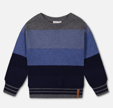 Load image into Gallery viewer, Boys Colorblock Sweater Blue Gradient size 3