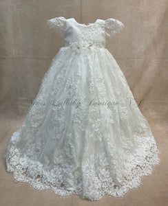 Angeline all Lace christening Gown with Matching Bonnet