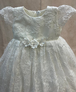 Aubrey all Lace christening Gown with Matching Bonnet