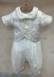 Lucrezio 100% silk Christening suit