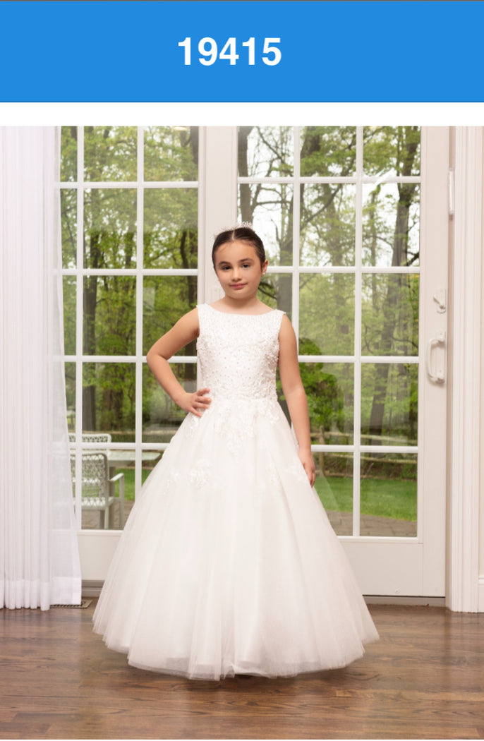 MD19415 designer Communion Dress