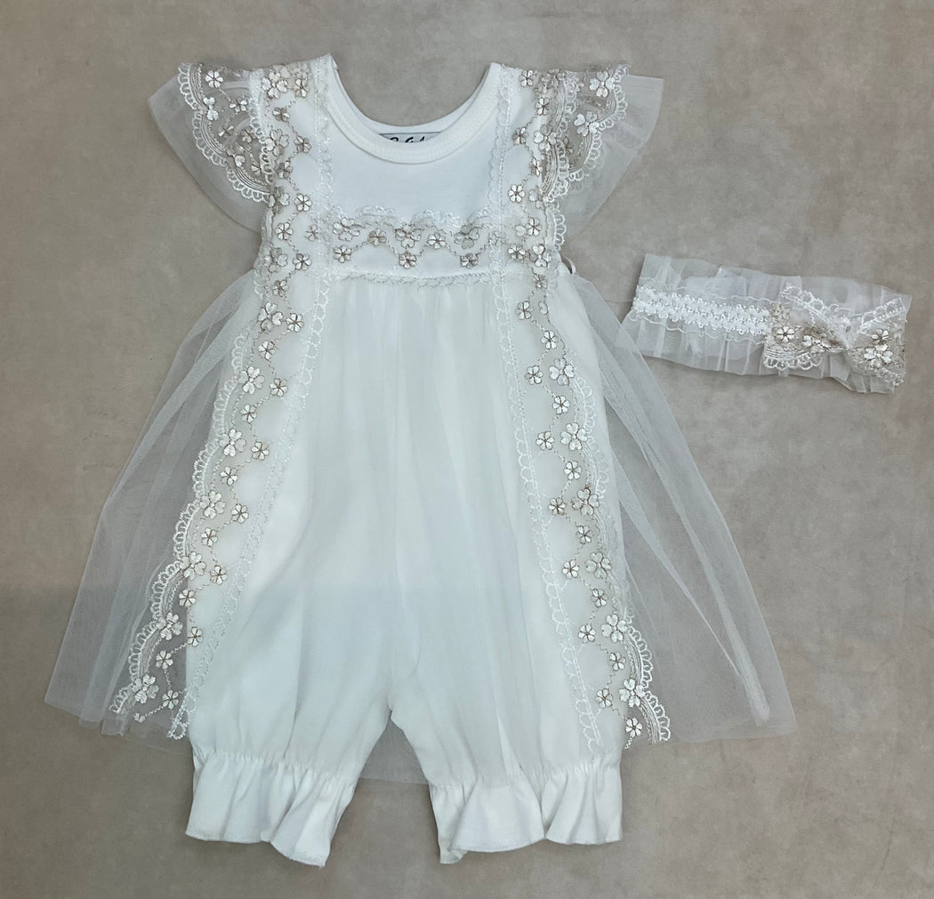 3843-2-Baby girl romper with matching headband