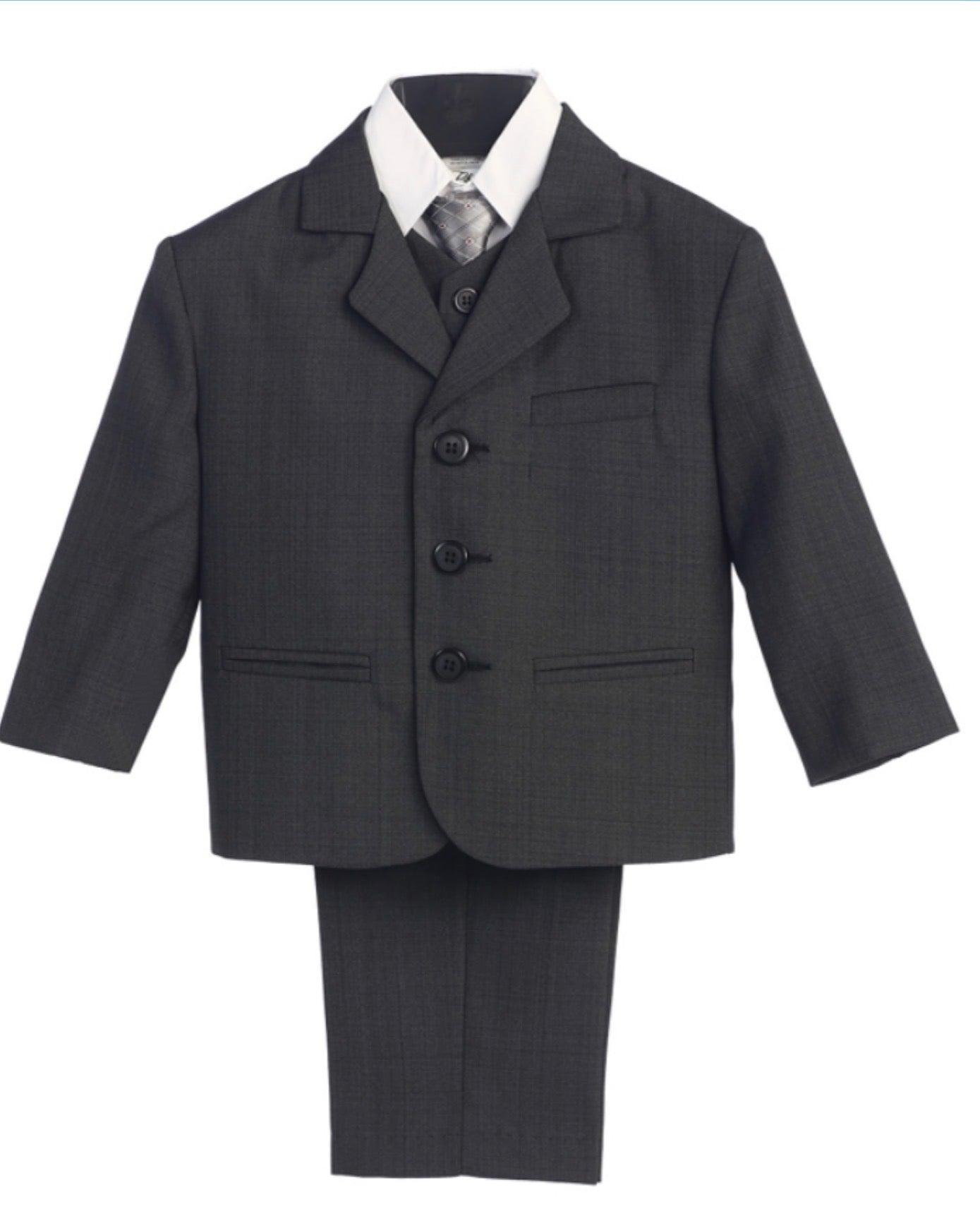 Boys Dark Gray 5 piece suit