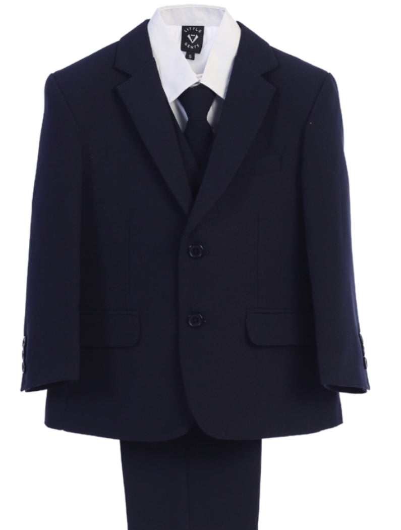 Boys Navy 5 piece suit