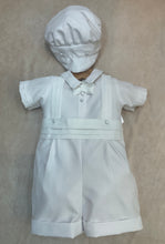 Load image into Gallery viewer, Renzo boys cotton Christening / Baptism Romper Renzo_ctn__ss_short