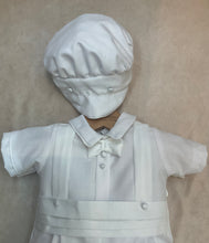 Load image into Gallery viewer, Renzo boys cotton Christening / Baptism Romper Renzo_ctn__ss_short